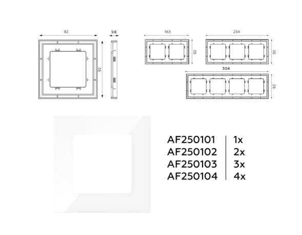 Рамка Ambrella Volt AF250102 ALFA Qubi