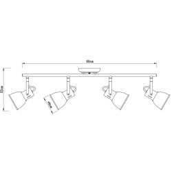 Спот ARTE Lamp JOVI A1677PL-4BK