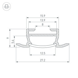 Профиль для светодиодной ленты Arlight 016936