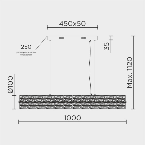Подвесной светильник MODELUX ML.340 ML.340.1000 GD