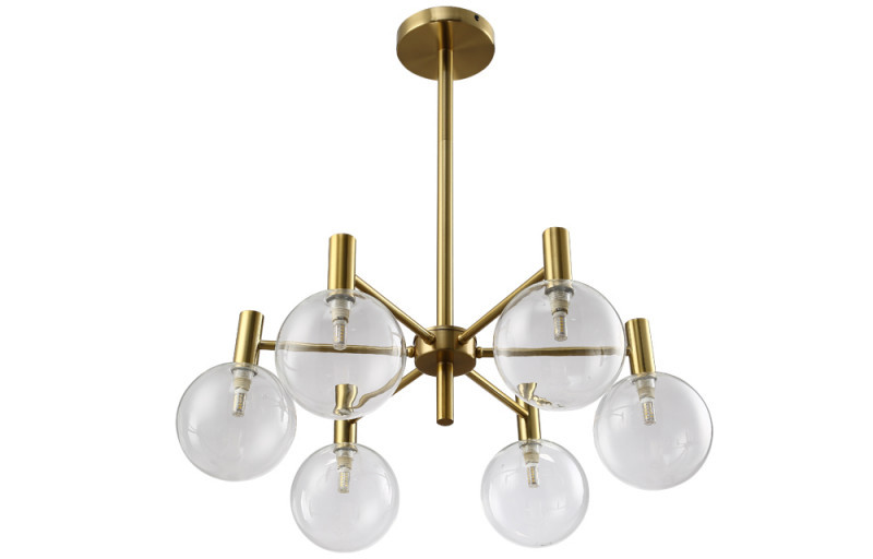 Люстра на штанге Crystal Lux ANDRES ANDRES SP6 BRONZE/TRANSPARENTE