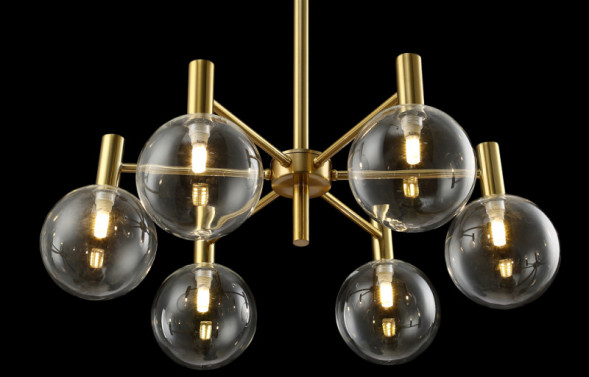 Люстра на штанге Crystal Lux ANDRES ANDRES SP6 BRONZE/TRANSPARENTE