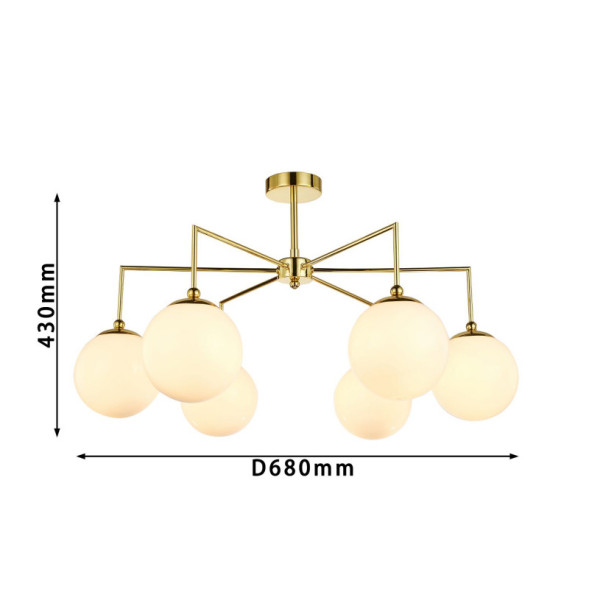 Люстра на штанге Favourite Undine 2810-6P