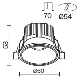 Встраиваемый светильник Maytoni Technical DL058-7W2.7K-B ROUND