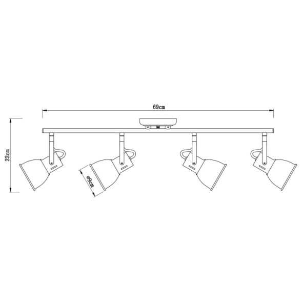 Спот ARTE Lamp JOVI A1677PL-4WH