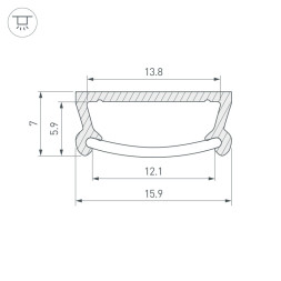 Профиль для светодиодной ленты Arlight 016939