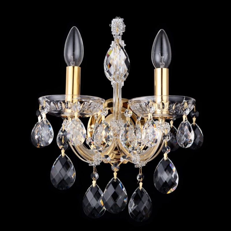Бра Crystal Lux ISABEL ISABEL AP2 GOLD/TRANSPARENT