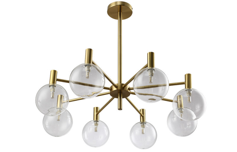 Люстра на штанге Crystal Lux ANDRES ANDRES SP8 BRONZE/TRANSPARENTE