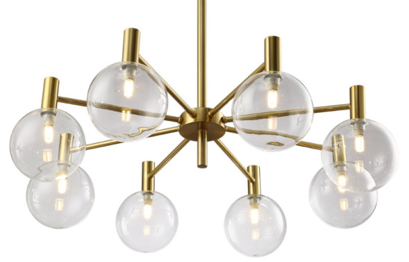 Люстра на штанге Crystal Lux ANDRES ANDRES SP8 BRONZE/TRANSPARENTE