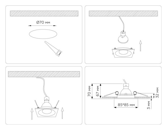 Точечный встраиваемый светильник Ambrella Light TN102811 TECHNO SPOT
