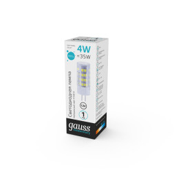 Светодиодная лампа Gauss 10724 4W 12V 400lm G4 белый (дневной)