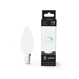Светодиодная лампа Gauss Свеча 103101207-D 7W 220V 590lm E14 белый (дневной)