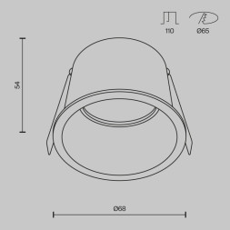 Встраиваемый точечный светильник Maytoni Technical Reif DL049-01B