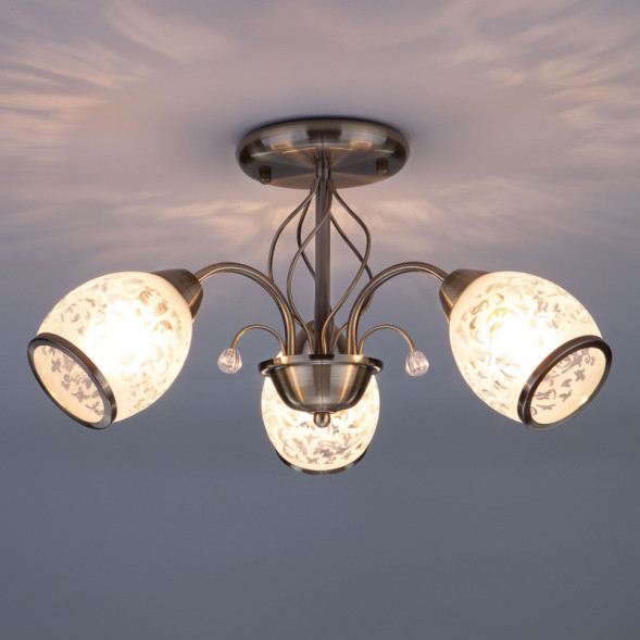 Люстра на штанге Eurosvet Gabriella 30026/3 античная бронза