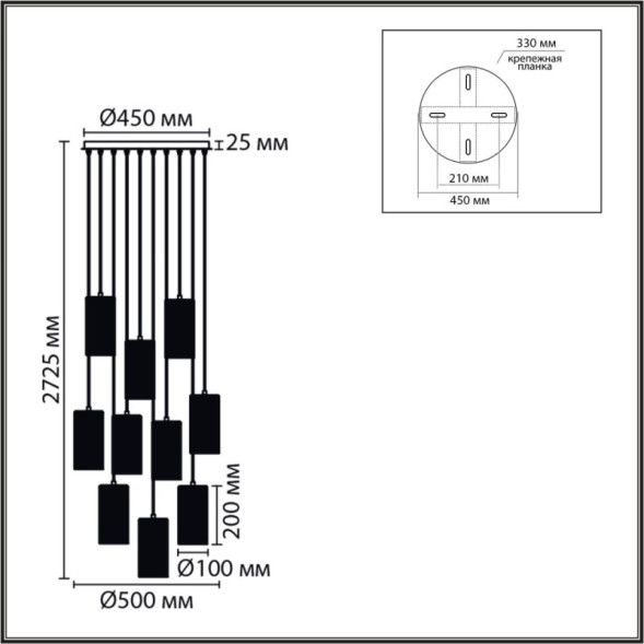 Каскадная люстра 8401/10 LUMION Murano