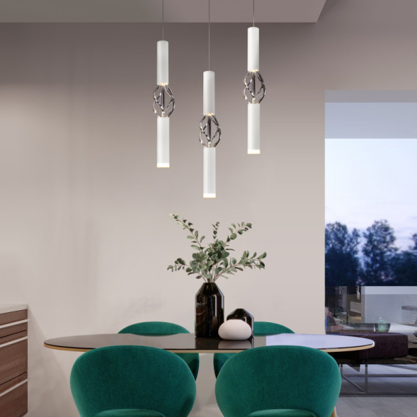 Подвесной светильник Eurosvet Lance 50191/1 LED белый/хром