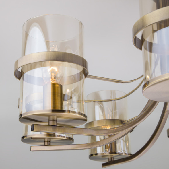 Люстра на штанге Eurosvet COPPA 60085/8 античная бронза