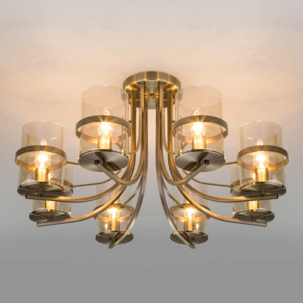 Люстра на штанге Eurosvet COPPA 60085/8 античная бронза