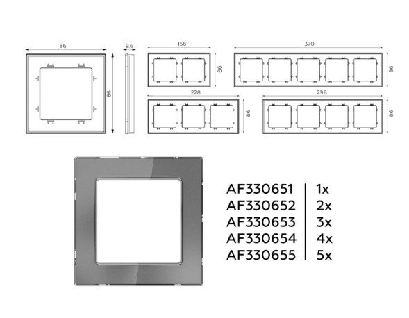 Рамка Ambrella Volt AF330653 ALFA Platos