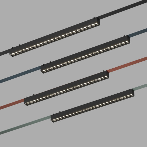 Светодиодный трековый светильник Denkirs BELTY GRILL DK5573-BK