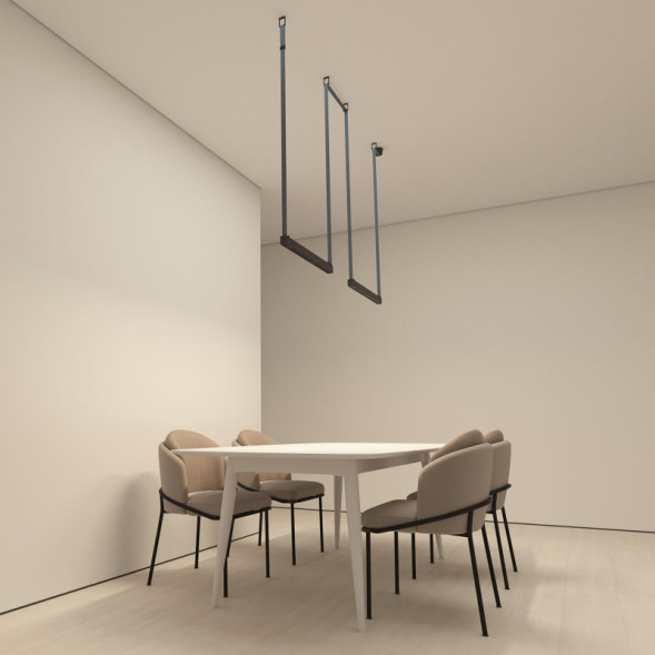 Светодиодный трековый светильник Denkirs BELTY GRILL DK5573-BK