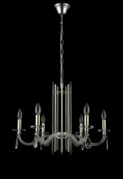 Подвесная люстра Crystal Lux Aurelio AURELIO SP6 GOLD+CHROME/TRANSPARENT