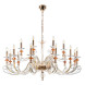 Подвесная люстра Crystal Lux Catarina CATARINA SP12+6 V2 GOLD/TRANSPARENT-COGNAC