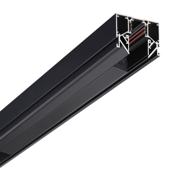 Шинопровод Novotech Flum Track Black гарпунная трековая система в натяжной потолок 135244