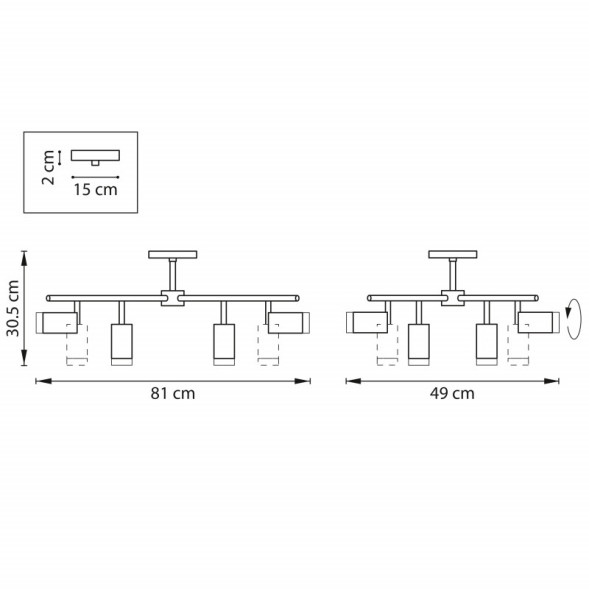 Люстра на штанге Lightstar RULLO LR7283780