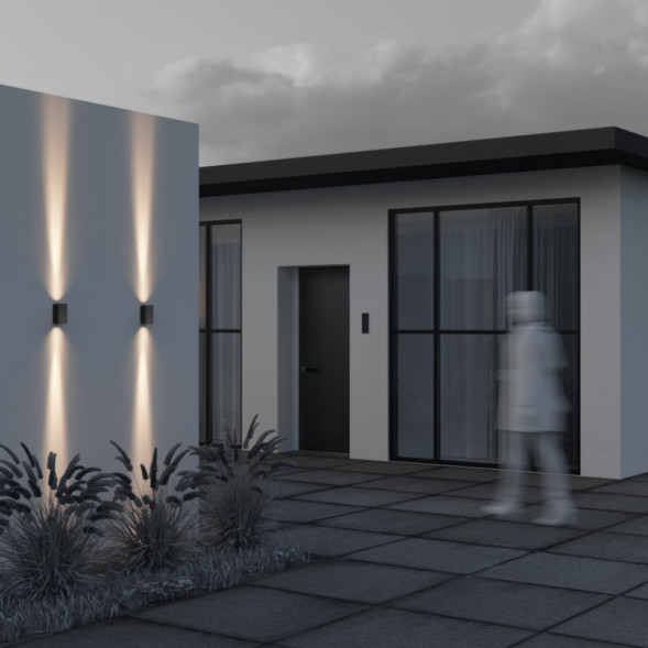 Уличный настенный светильник Maytoni Shell O570WL-L10B3K