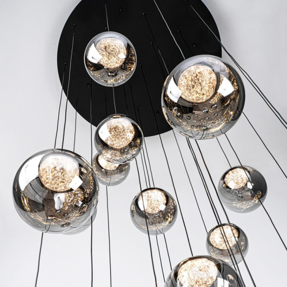 Подвесная люстра MODELUX 2338.25-CR ML.2338.25 BK-CR