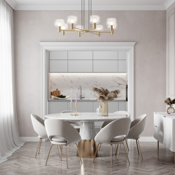 Люстра на штанге Maytoni Vision MOD411PL-08G