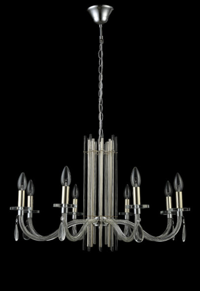 Подвесная люстра Crystal Lux Aurelio AURELIO SP8 GOLD+CHROME/TRANSPARENT