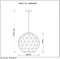 Подвесной светильник LUCIDE OTONA 21409/40/30
