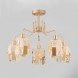 Люстра на штанге Eurosvet 10101/5 перламутровое золото/прозрачный хрусталь S Scoppio
