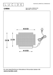 Настольная лампа LUCIDE Orrin 02504/01/30