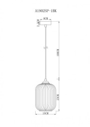 Подвесной светильник ARTE Lamp ARWEN A1902SP-1BK