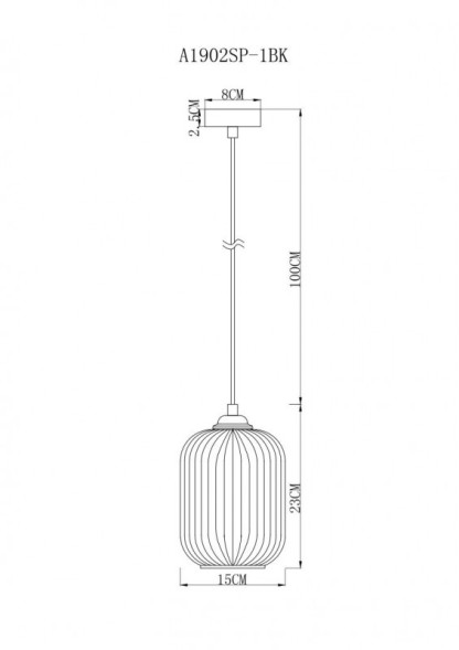 Подвесной светильник ARTE Lamp ARWEN A1902SP-1BK