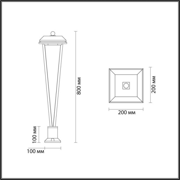 Садово-парковый светильник Odeon Light NATURE 6655/12GL