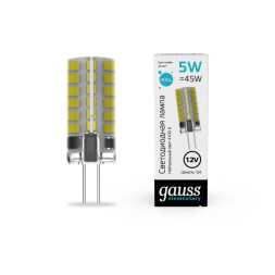 Светодиодная лампа Gauss 18725 5W 12V 400lm G4 белый (дневной)