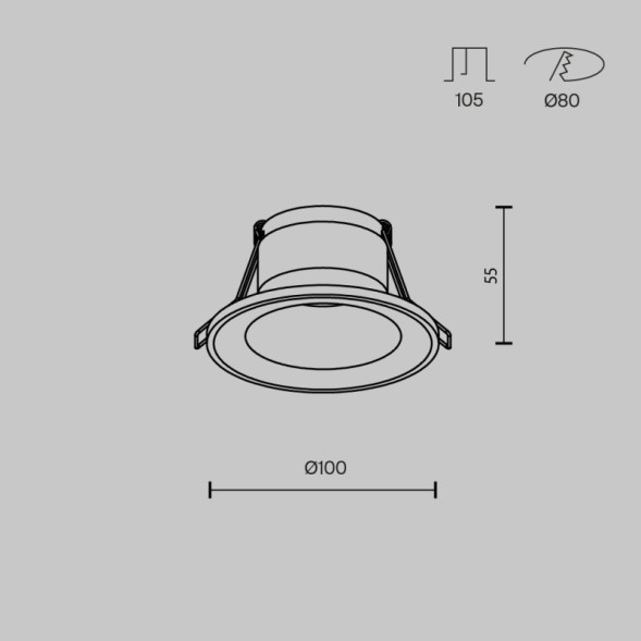 Встраиваемый точечный светильник Maytoni Technical Spark DL094-GU10-W