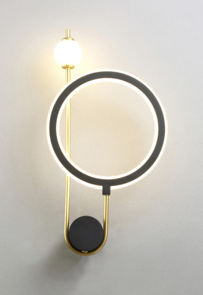 Бра Crystal Lux CORIDA CORIDA AP25W LED BLACK/GOLD