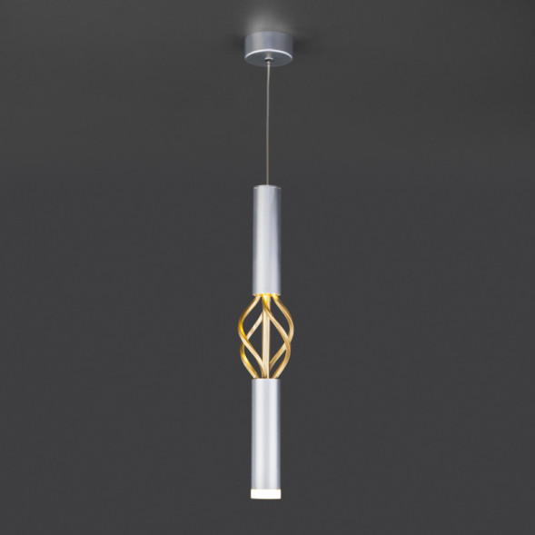 Подвесной светильник Eurosvet Lance 50191/1 LED матовое серебро/матовое золото