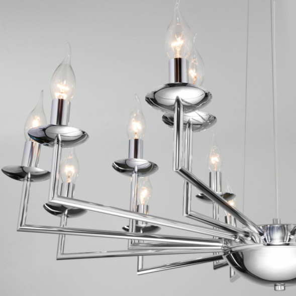 Подвесная люстра Eurosvet CARISO 60150/18 хром