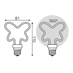 Светодиодная лампа Gauss 1001802104 Butterfly