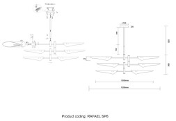 Люстра на штанге Crystal Lux RAFAEL RAFAEL SP6 CHROME
