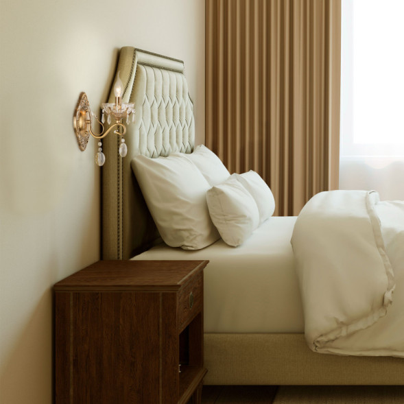 Бра Eurosvet ТЕОДОРА 10037/1 золото/тонированные хрусталь Strotskis