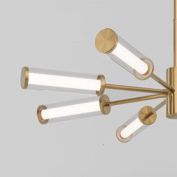 Люстра на штанге Eurosvet 50386 LED латунь Stark
