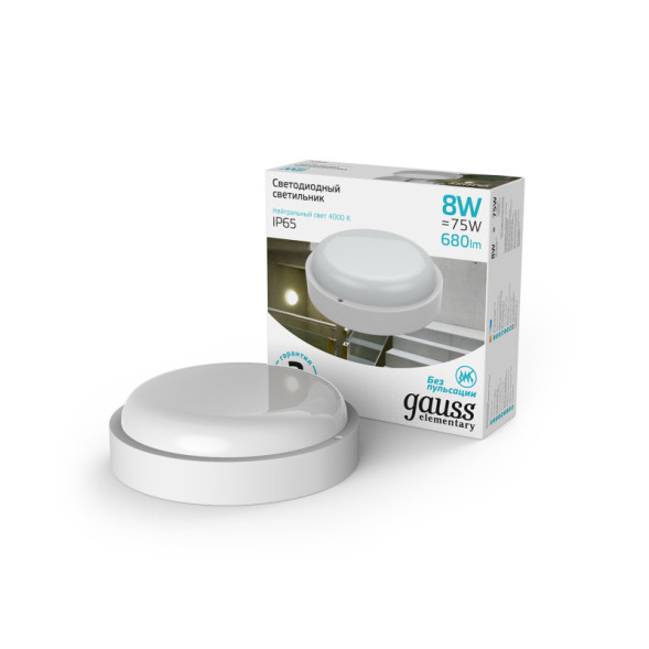 Пылевлагозащищенный светильник Gauss 126411208 ЖКХ