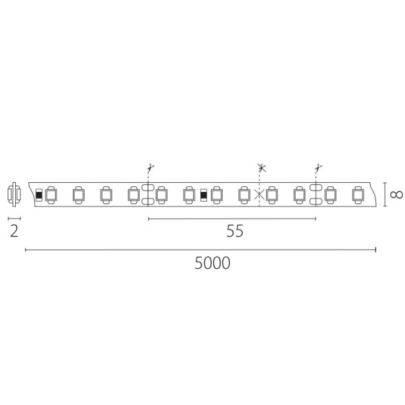 Лента Lightstar 420843 Lightstar 0W 24V белый (теплый) IP20